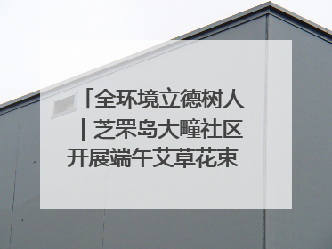 全环境立德树人｜芝罘岛大疃社区开展端午艾草花束DIY活动