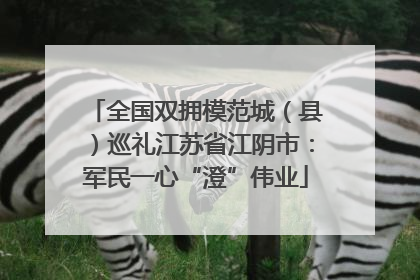 全国双拥模范城（县）巡礼江苏省江阴市：军民一心“澄”伟业