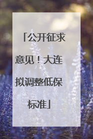 公开征求意见！大连拟调整低保标准
