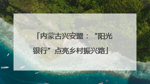 内蒙古兴安盟：“阳光银行”点亮乡村振兴路