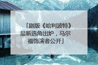剧版《哈利波特》最新选角出炉，马尔福饰演者公开