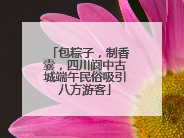 包粽子，制香囊，四川阆中古城端午民俗吸引八方游客