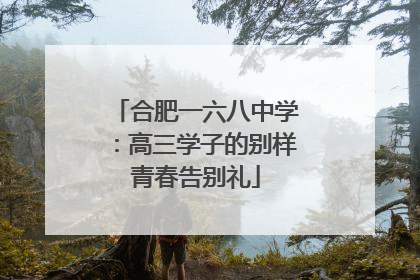 合肥一六八中学：高三学子的别样青春告别礼