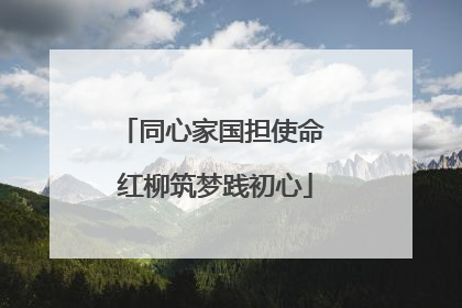 同心家国担使命 红柳筑梦践初心