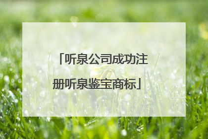 听泉公司成功注册听泉鉴宝商标