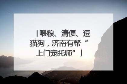 喂粮、清便、逗猫狗，济南有帮“上门宠托师”