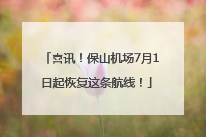 喜讯！保山机场7月1日起恢复这条航线！