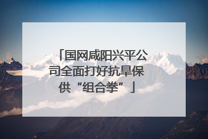 国网咸阳兴平公司全面打好抗旱保供“组合拳”