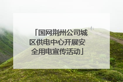 国网荆州公司城区供电中心开展安全用电宣传活动