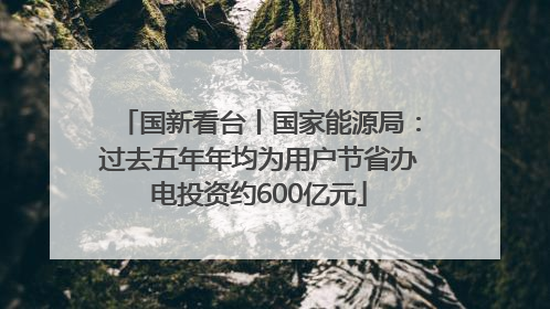 国新看台丨国家能源局：过去五年年均为用户节省办电投资约600亿元