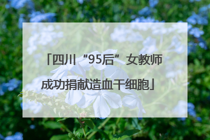 四川“95后”女教师成功捐献造血干细胞