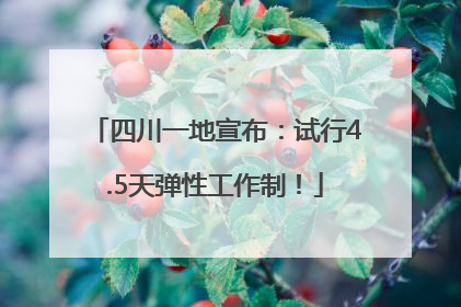 四川一地宣布：试行4.5天弹性工作制！