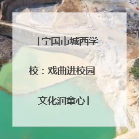 宁国市城西学校：戏曲进校园 文化润童心