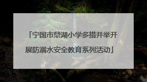 宁国市鼎湖小学多措并举开展防溺水安全教育系列活动