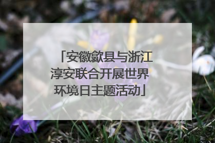 安徽歙县与浙江淳安联合开展世界环境日主题活动