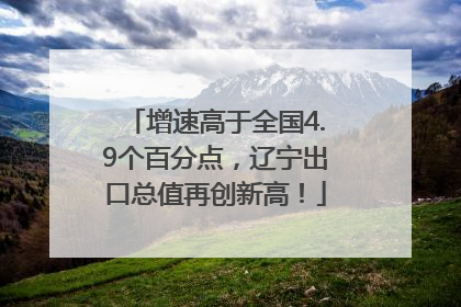增速高于全国4.9个百分点，辽宁出口总值再创新高！