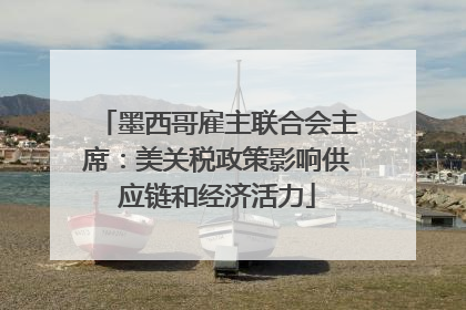 墨西哥雇主联合会主席：美关税政策影响供应链和经济活力