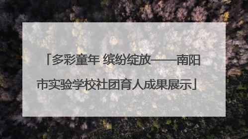 多彩童年 缤纷绽放——南阳市实验学校社团育人成果展示
