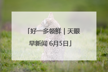 好一多领鲜｜天眼早新闻 6月5日