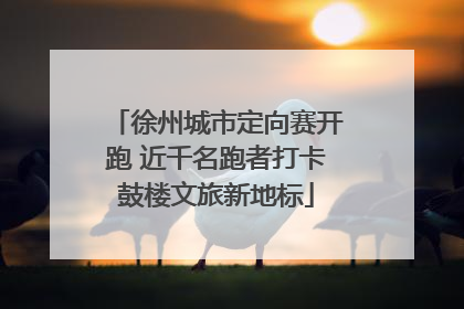 徐州城市定向赛开跑 近千名跑者打卡鼓楼文旅新地标