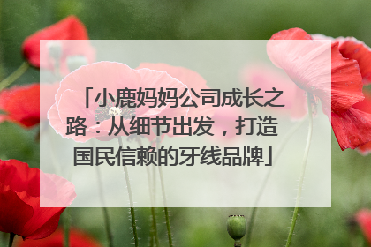小鹿妈妈公司成长之路：从细节出发，打造国民信赖的牙线品牌