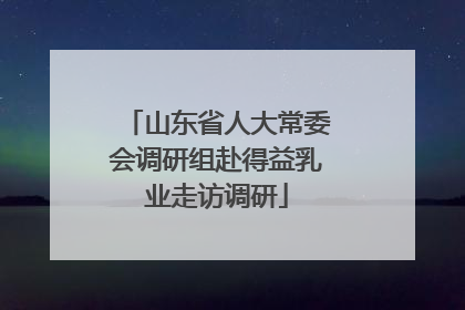 山东省人大常委会调研组赴得益乳业走访调研