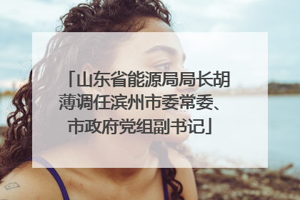 山东省能源局局长胡薄调任滨州市委常委、市政府党组副书记