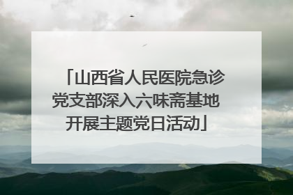 山西省人民医院急诊党支部深入六味斋基地开展主题党日活动