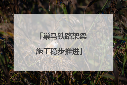 巢马铁路架梁施工稳步推进