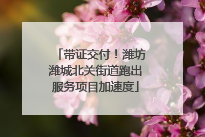 带证交付！潍坊潍城北关街道跑出服务项目加速度