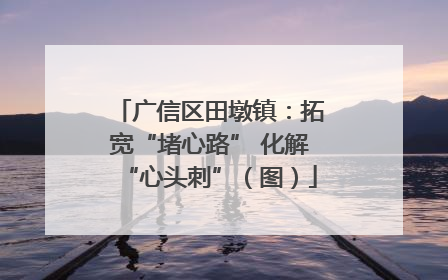 广信区田墩镇：拓宽“堵心路” 化解“心头刺”（图）