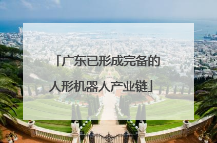 广东已形成完备的人形机器人产业链