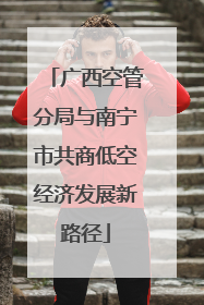 广西空管分局与南宁市共商低空经济发展新路径
