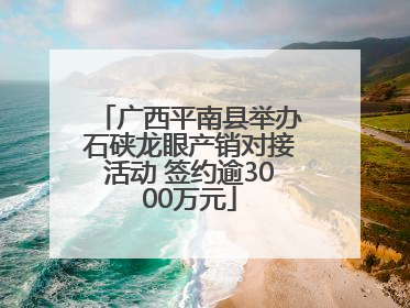 广西平南县举办石硖龙眼产销对接活动 签约逾3000万元