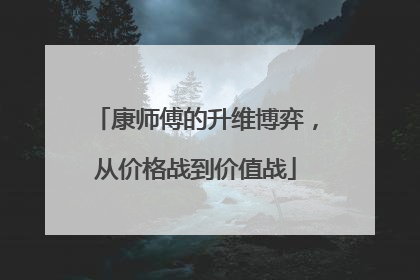 康师傅的升维博弈，从价格战到价值战