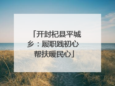 开封杞县平城乡：履职践初心 帮扶暖民心