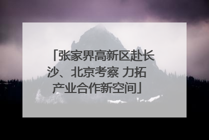 张家界高新区赴长沙、北京考察 力拓产业合作新空间
