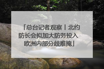 总台记者观察丨北约防长会拟加大防务投入 欧洲内部分歧难掩