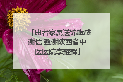 患者家属送锦旗感谢信 致谢陕西省中医医院李耀辉
