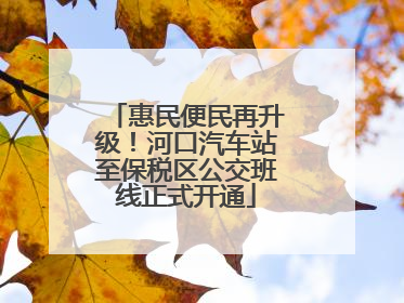 惠民便民再升级！河口汽车站至保税区公交班线正式开通