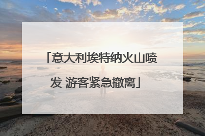 意大利埃特纳火山喷发 游客紧急撤离