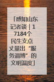 感知山东记者谈｜17184个民生支点 丈量出“服务淄博”的文明温度