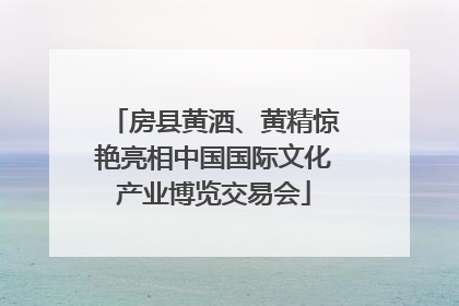 房县黄酒、黄精惊艳亮相中国国际文化产业博览交易会