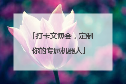 打卡文博会，定制你的专属机器人