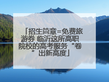 招生简章=免费旅游券 临沂这所高职院校的高考服务“卷”出新高度