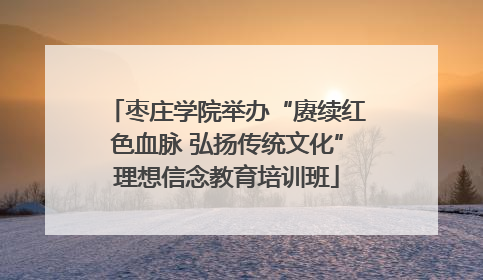 枣庄学院举办“赓续红色血脉 弘扬传统文化”理想信念教育培训班