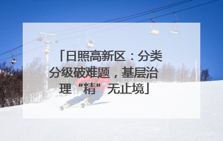 日照高新区：分类分级破难题，基层治理“精”无止境