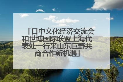 日中文化经济交流会和世博国际联盟上海代表处一行来山东巨野共商合作新机遇