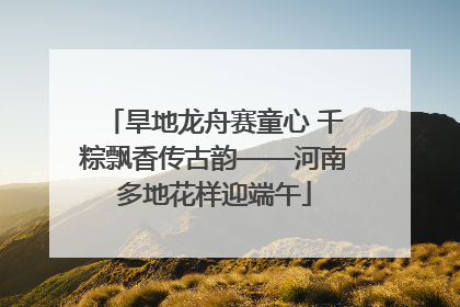 旱地龙舟赛童心 千粽飘香传古韵——河南多地花样迎端午