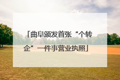 曲阜颁发首张“个转企”一件事营业执照